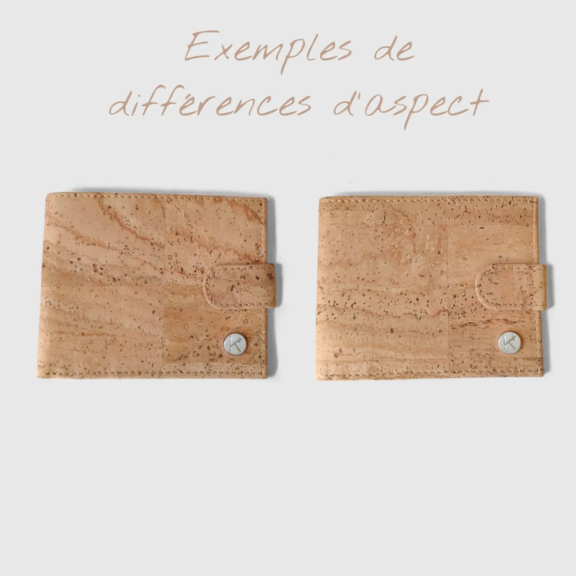 Portefeuille vegan en liège avec zip, Roman  Karmyliege