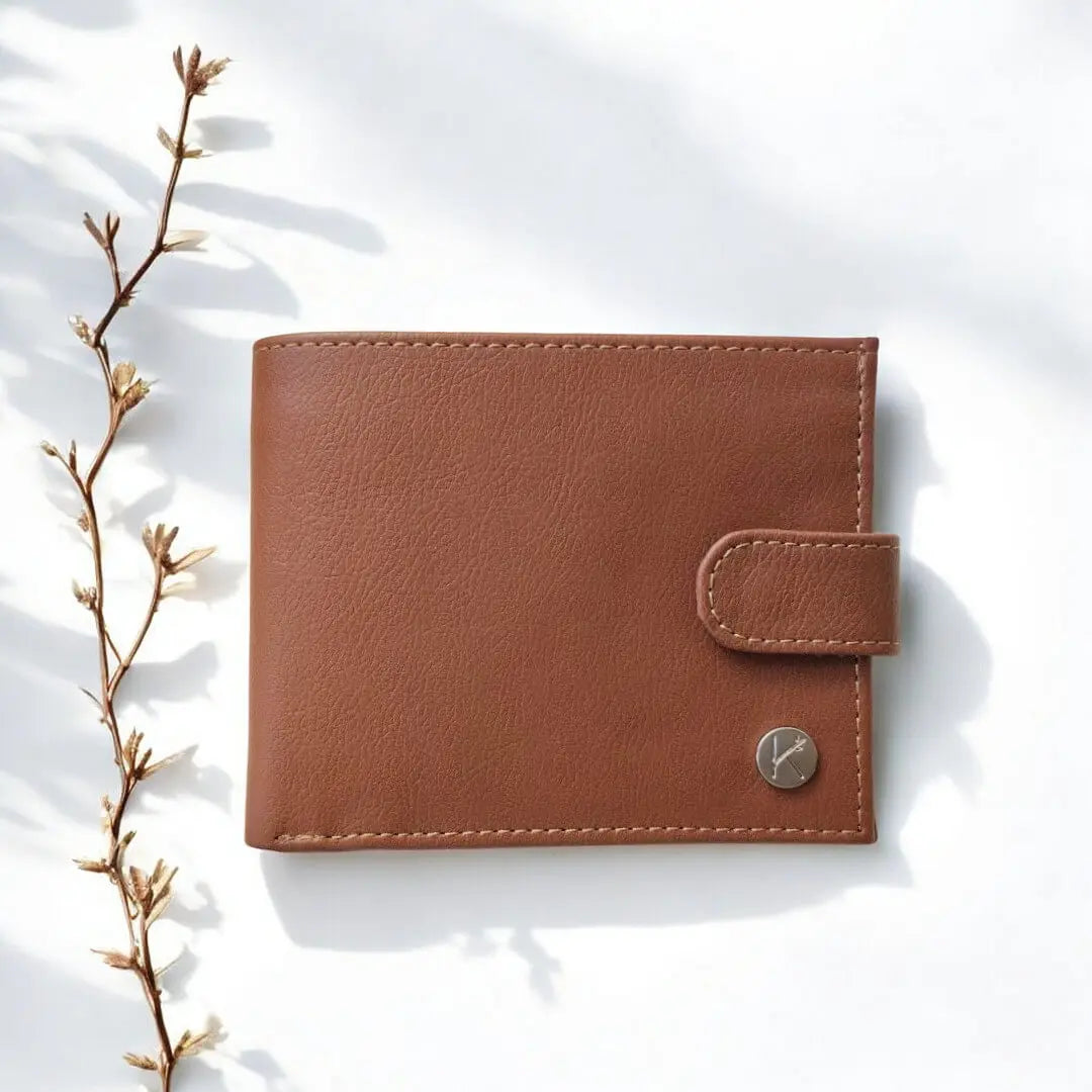 Portefeuille vegan en peau de pomme - Apple-skin Roman  Karmyliege Caramel