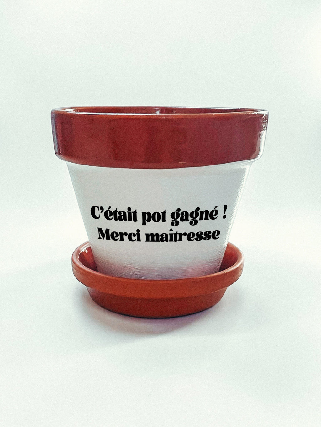 Pot de fleurs à message -C'était pot gagné ! Merci maitresse