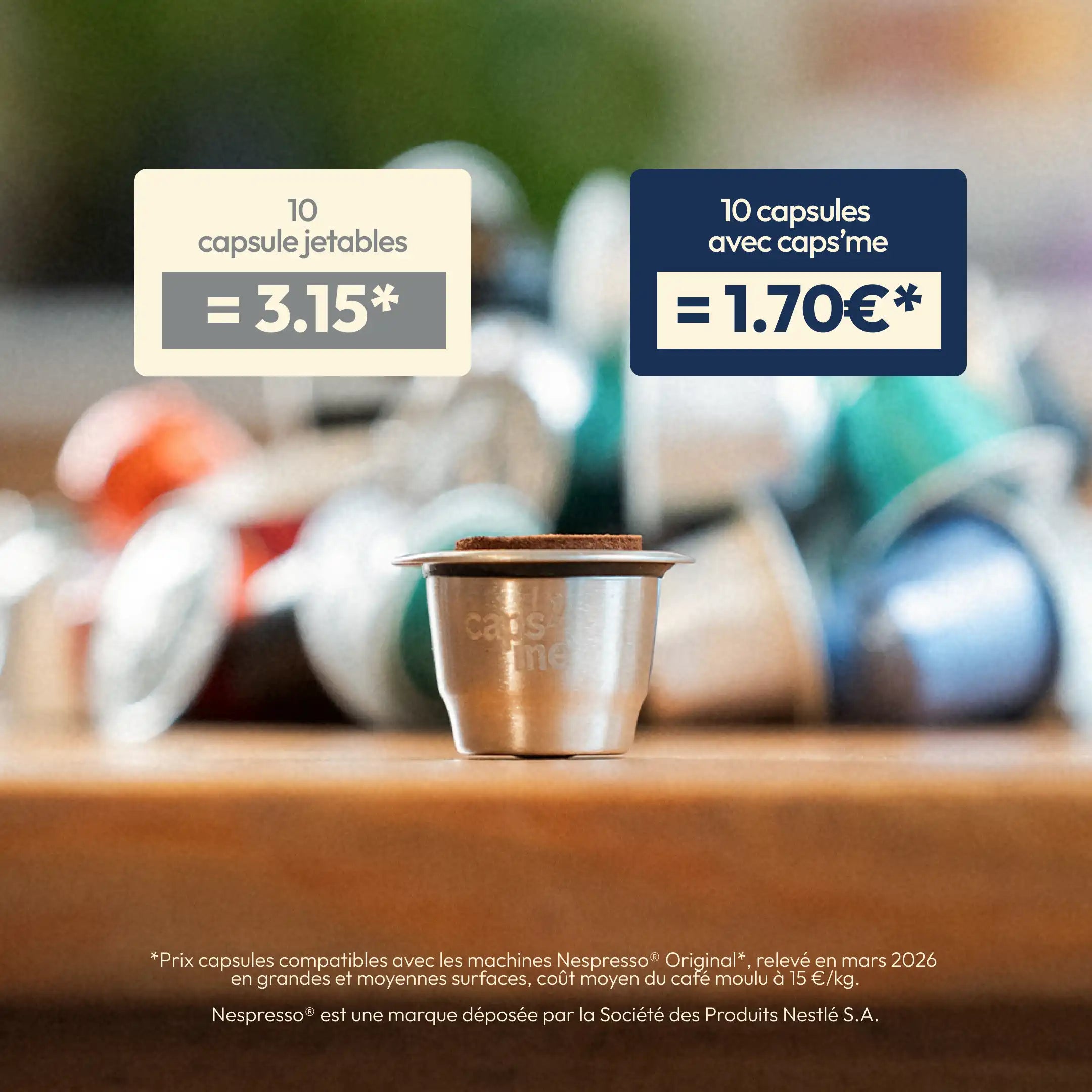 Capsules réutilisables & rechargeables en inox compatibles Nespresso®
