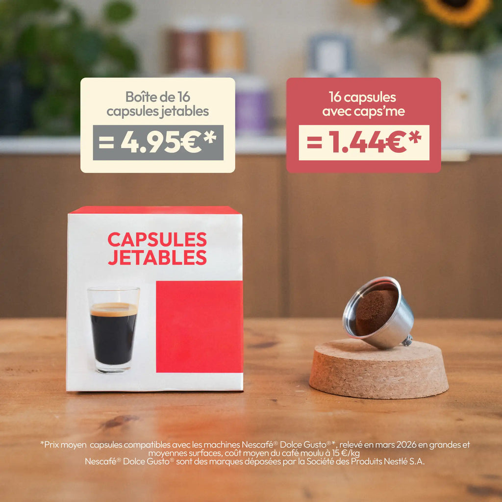 Caps'me reusable & refillable capsule compatible with Nescafé® Dolce Gusto®