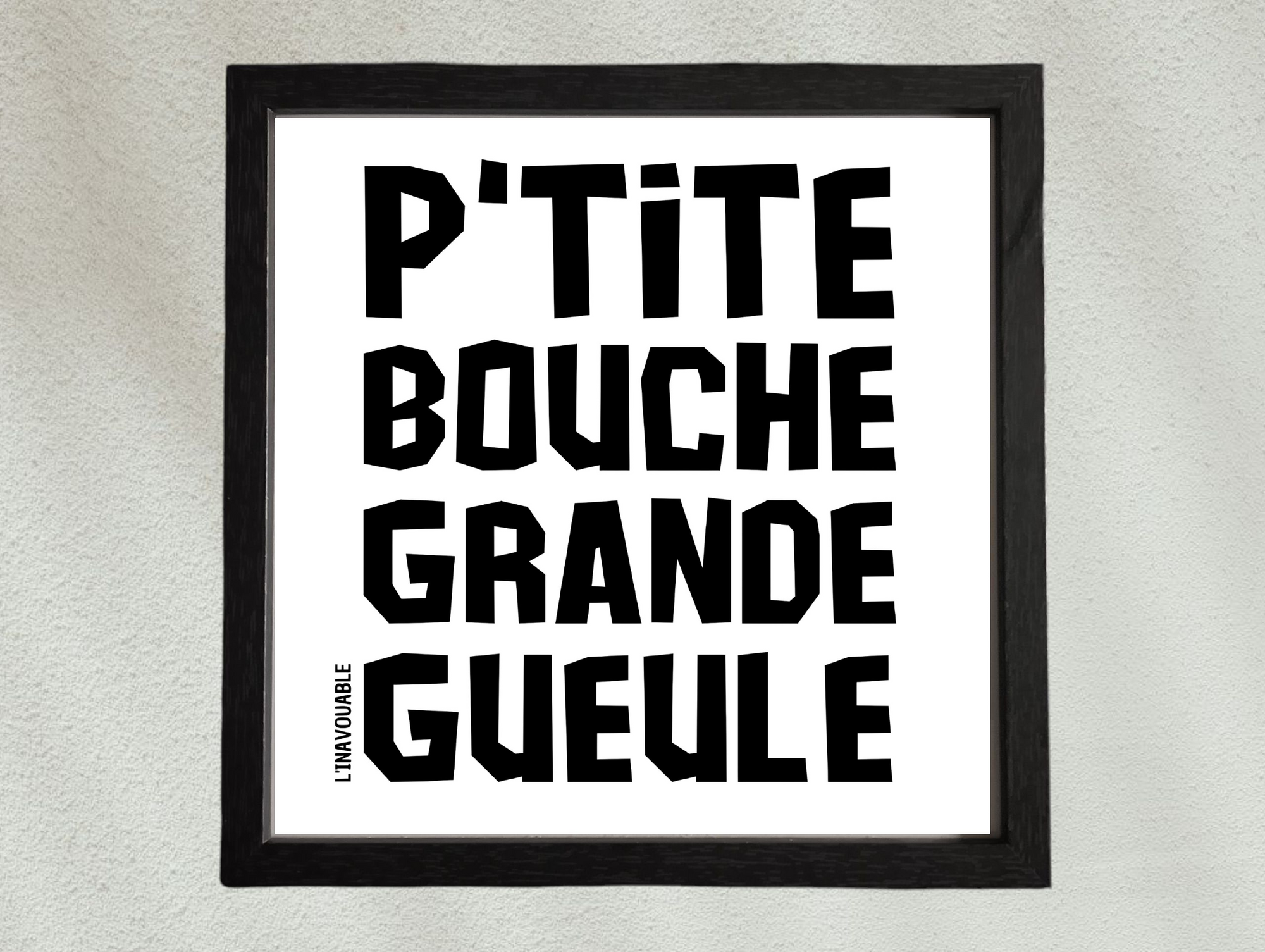 CADRE "CATCH ME IF YOU CAN" Carré noir