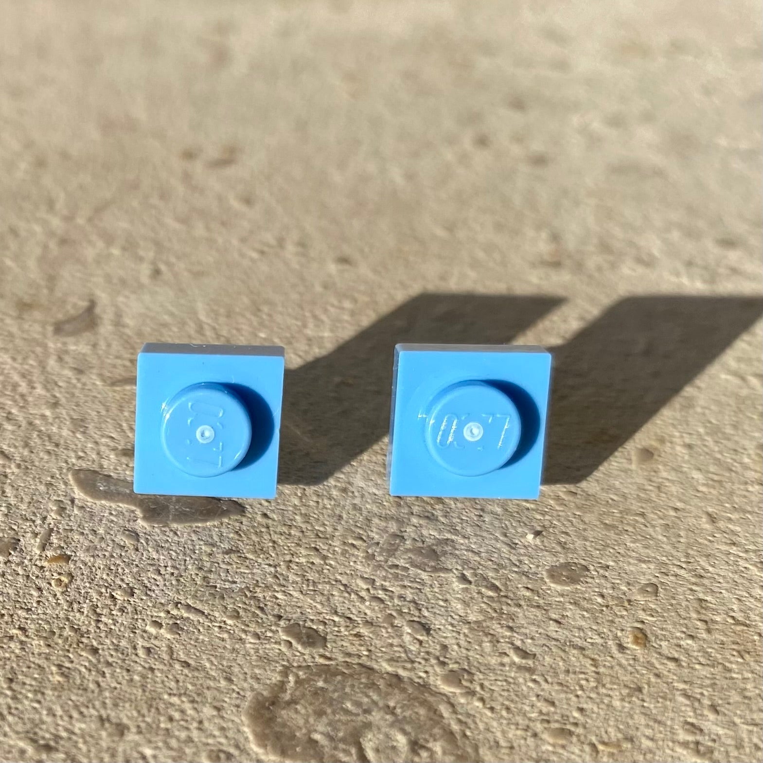Fleas with a square Lego brick