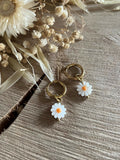 Daisy hoop earrings
