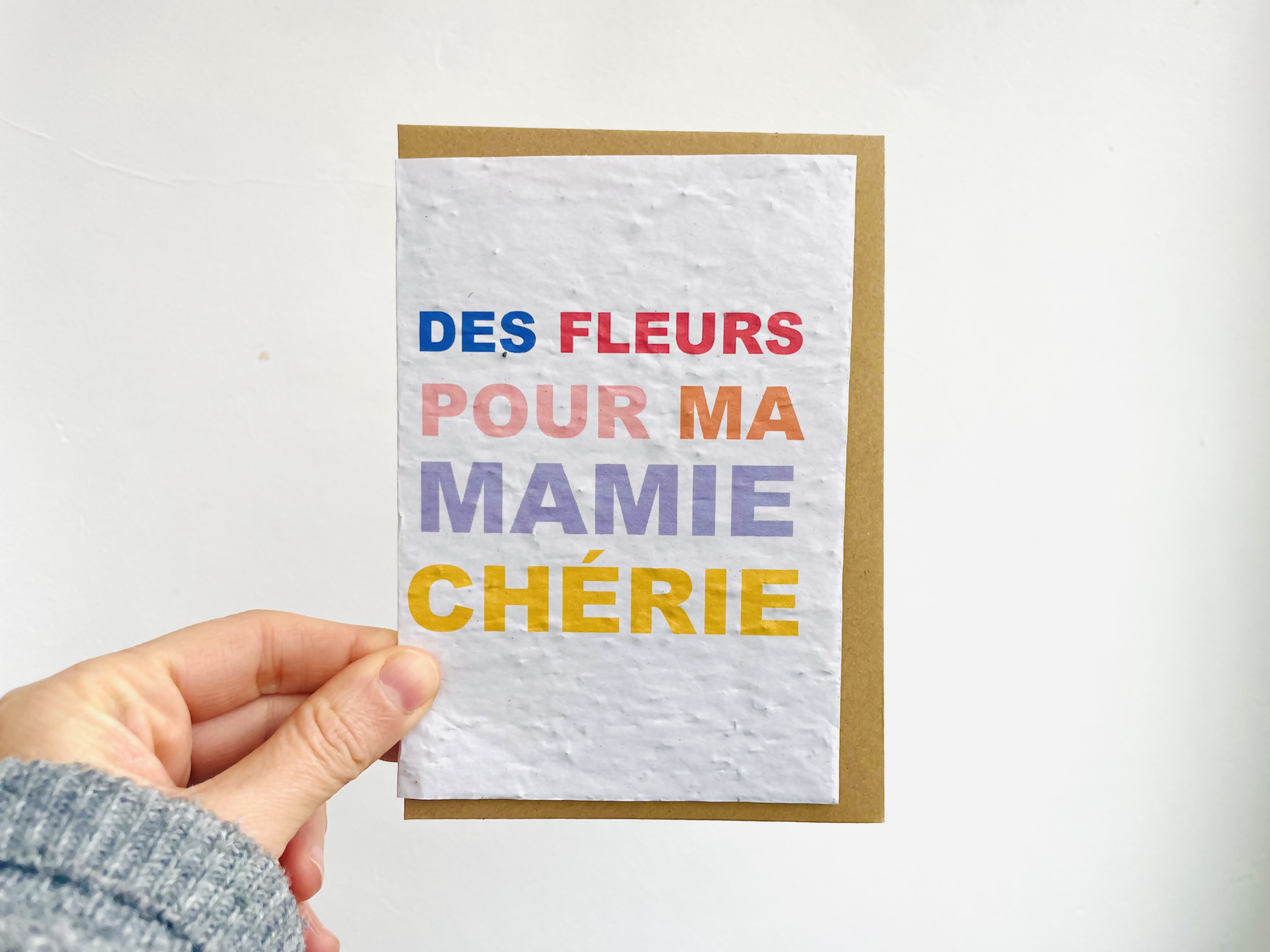Carte à planter mamie chérie