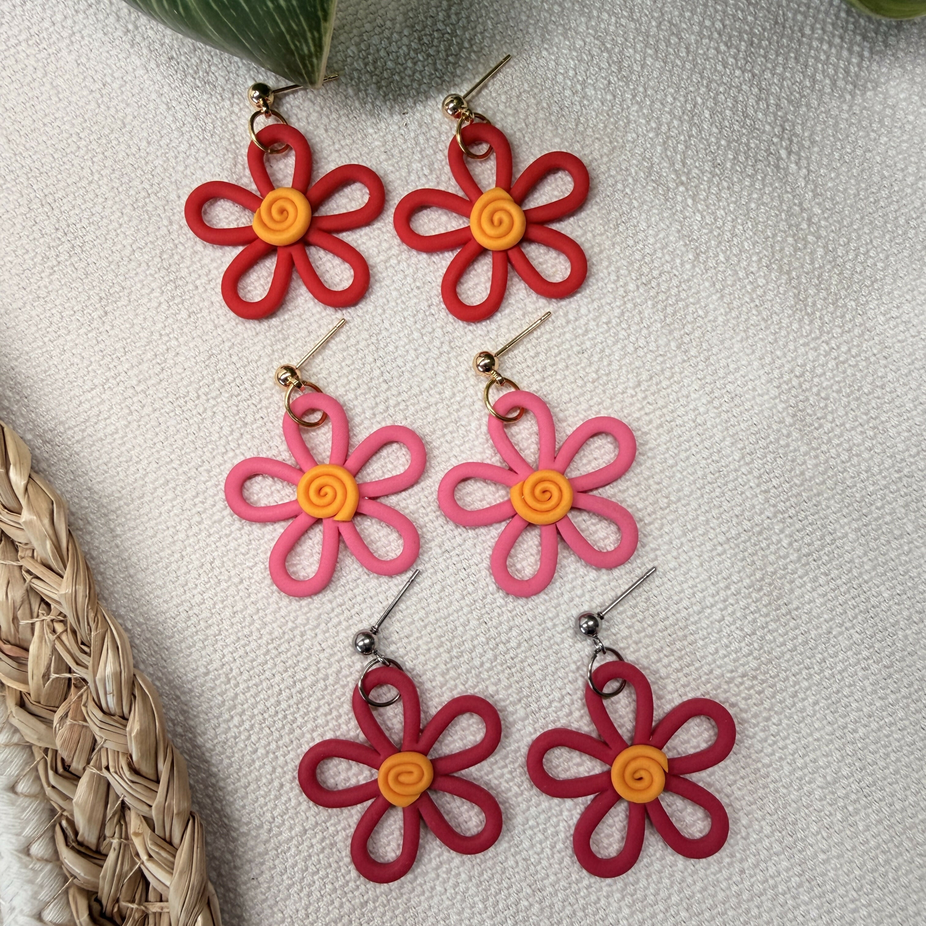 Cutout Flower Earrings