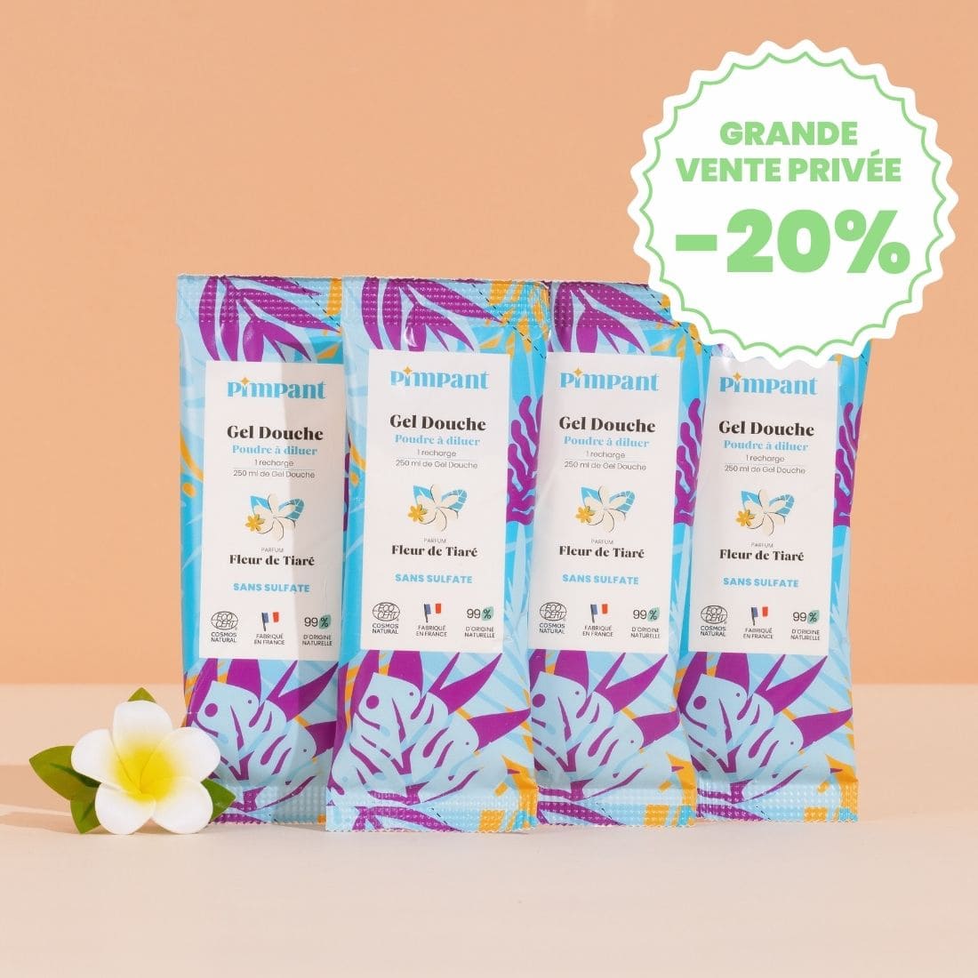 Recharges Gel Douche Fleur de Tiaré (x4)