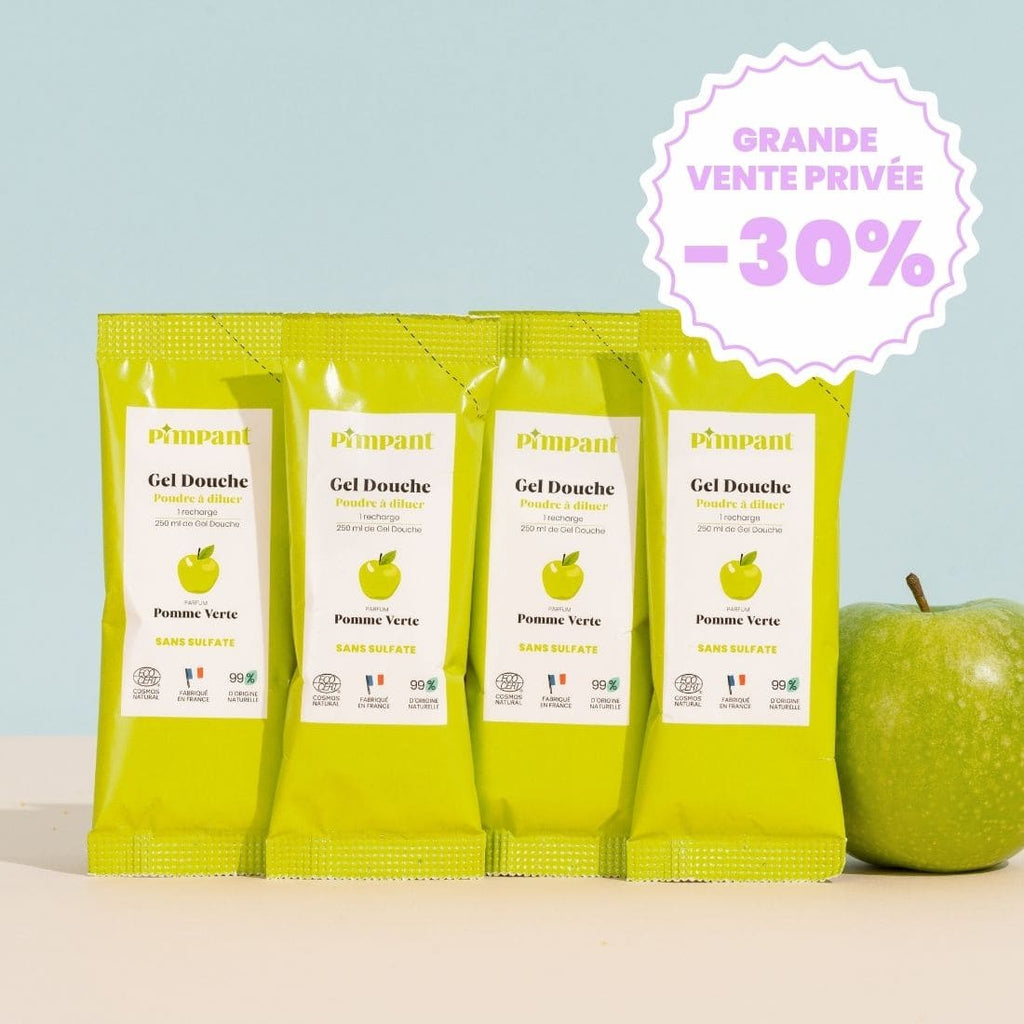 Recharges Gel Douche Pomme Verte (x4)