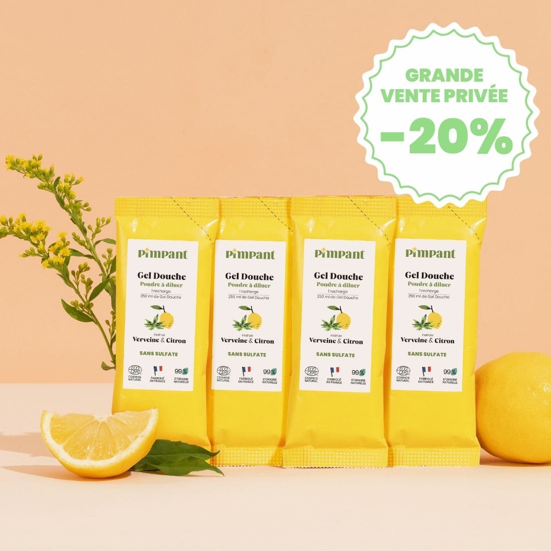 Recharges Gel Douche Verveine Citron (x4)