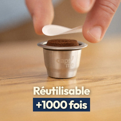 Reusable & refillable stainless steel capsules compatible with Nespresso®