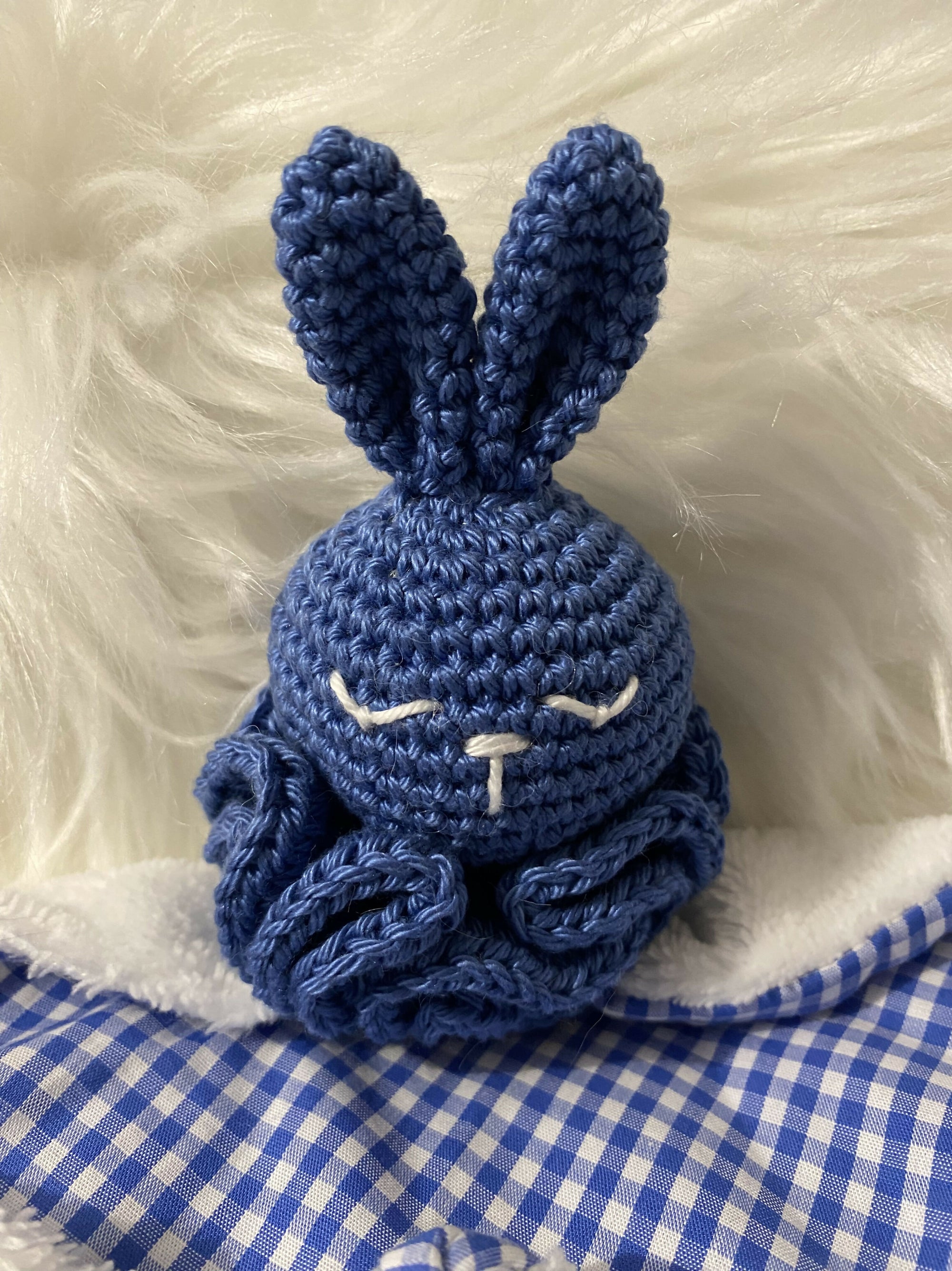 DOUDOU LAPIN VICHY BLEU BLANC1
