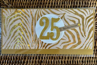 25th Birthday Card and Envelope