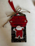 Pyjama Santa gift tag