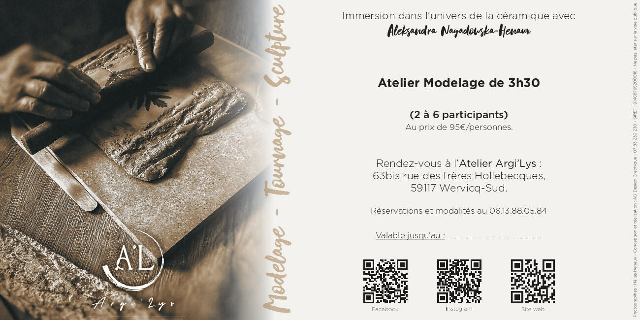 ATELIER Modelage ( 3h30)
