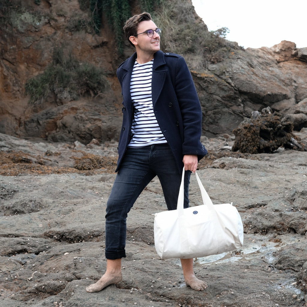 Sac polochon 100% recyclé - Beige ou noir
