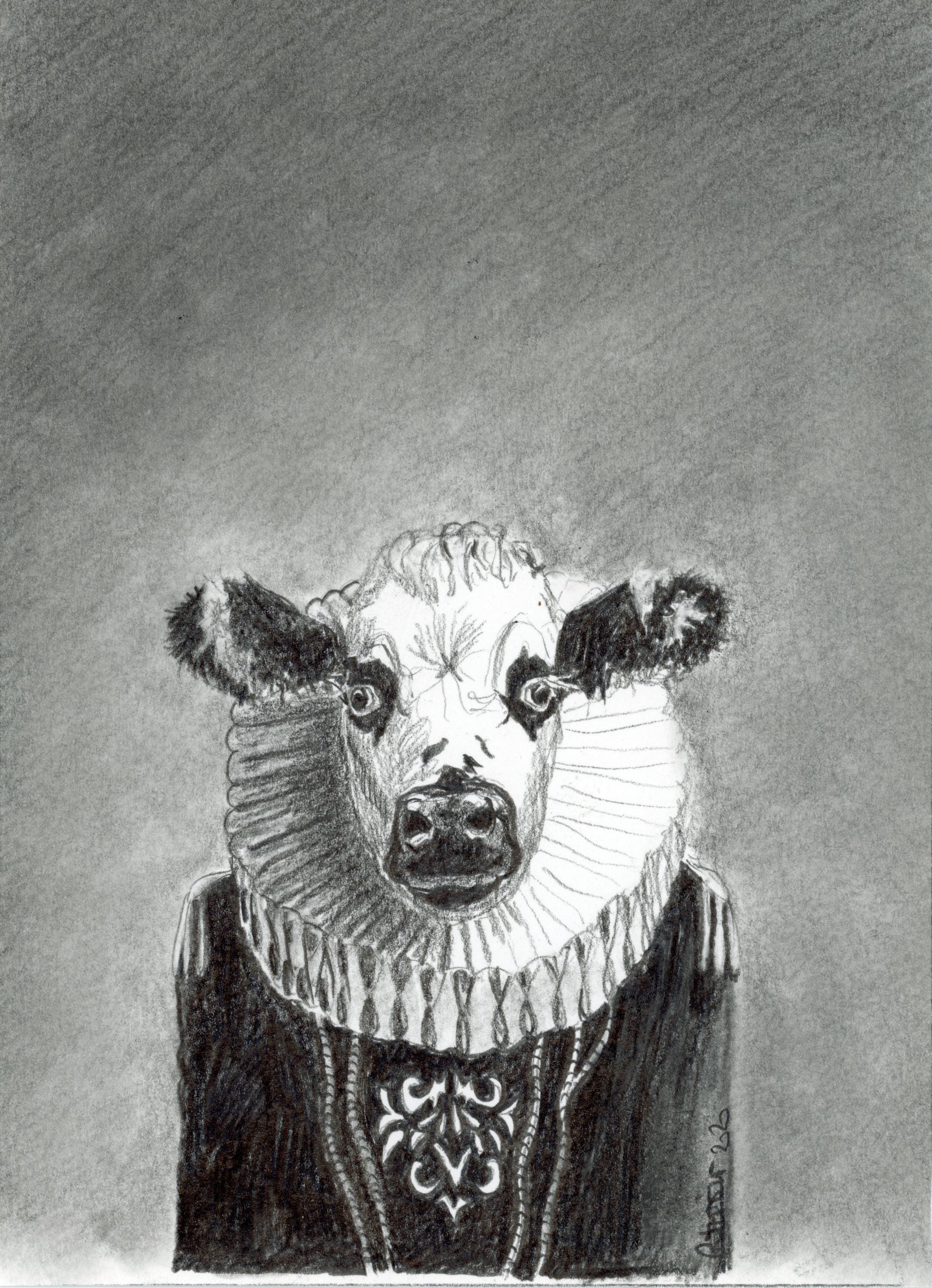 Vache costumée