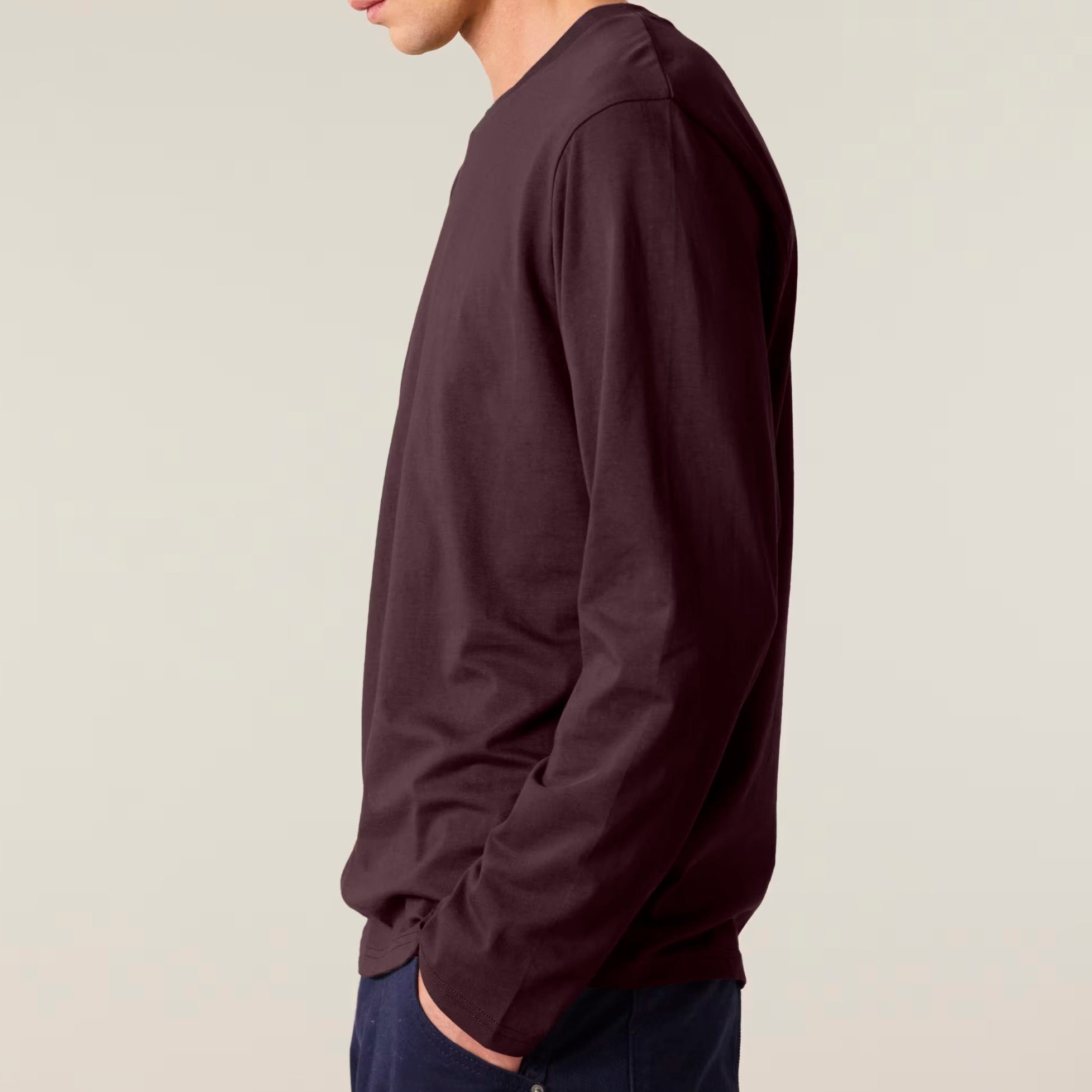 T-shirt manches longues hommes en coton BIO