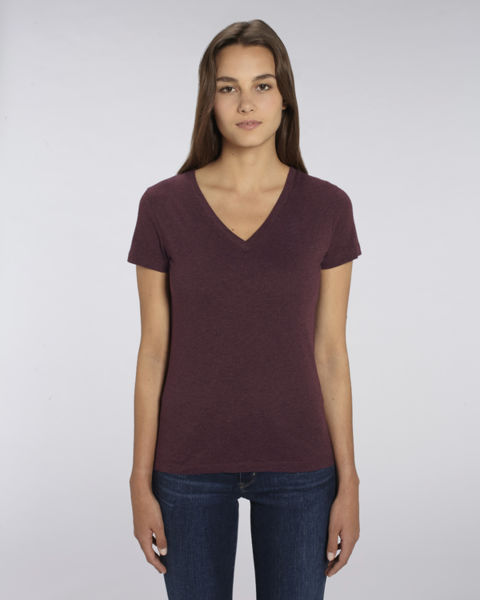 T-shirt femmes col V en coton bio