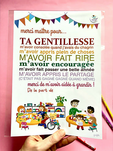 Affiche Merci maître