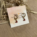 Creole earrings & their little red hearts
