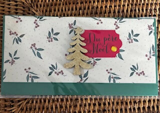 Carte enveloppe NOEL VERT