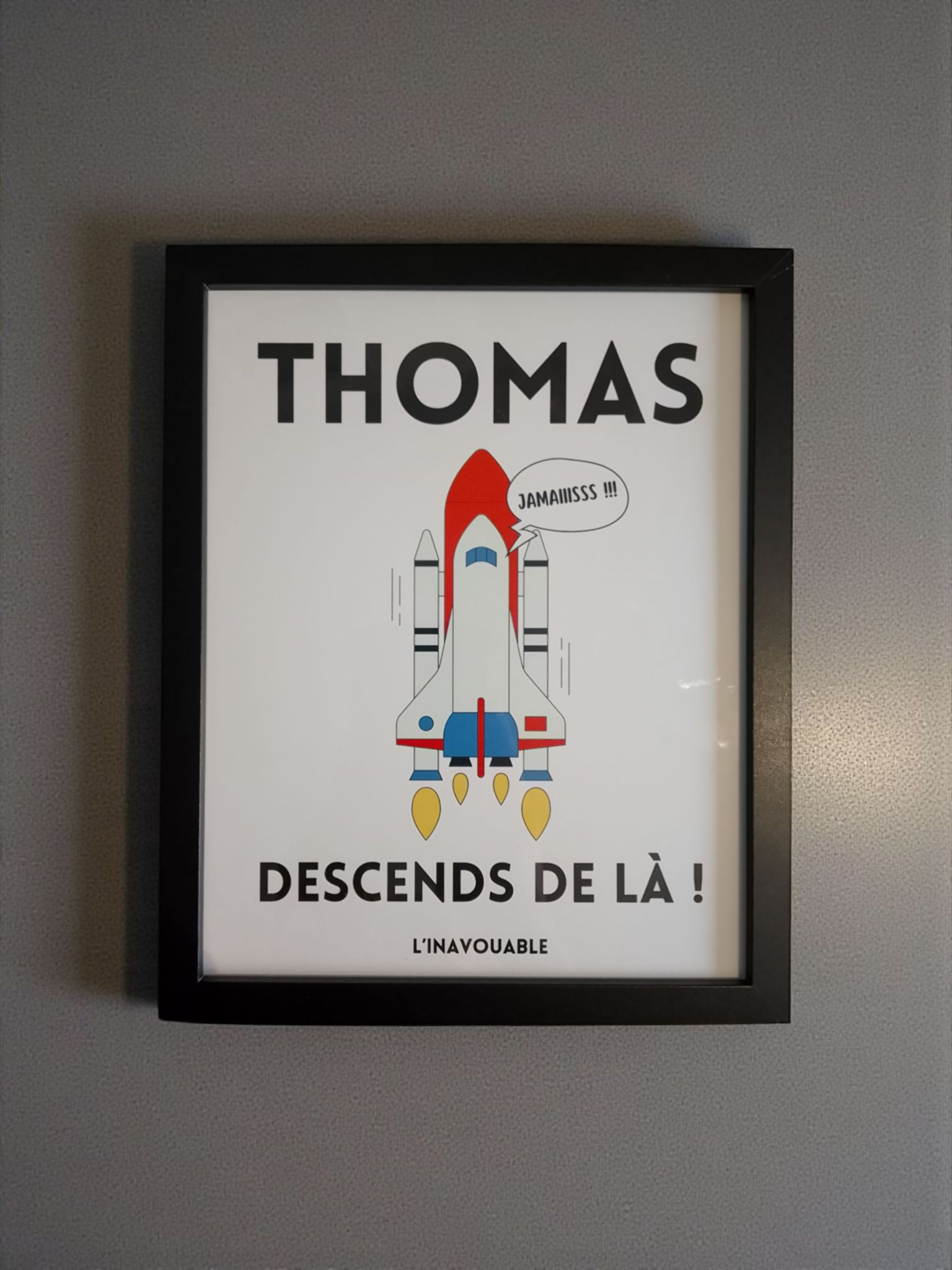 CADRE "THOMAS..." Modèle 1 Grand Noir
