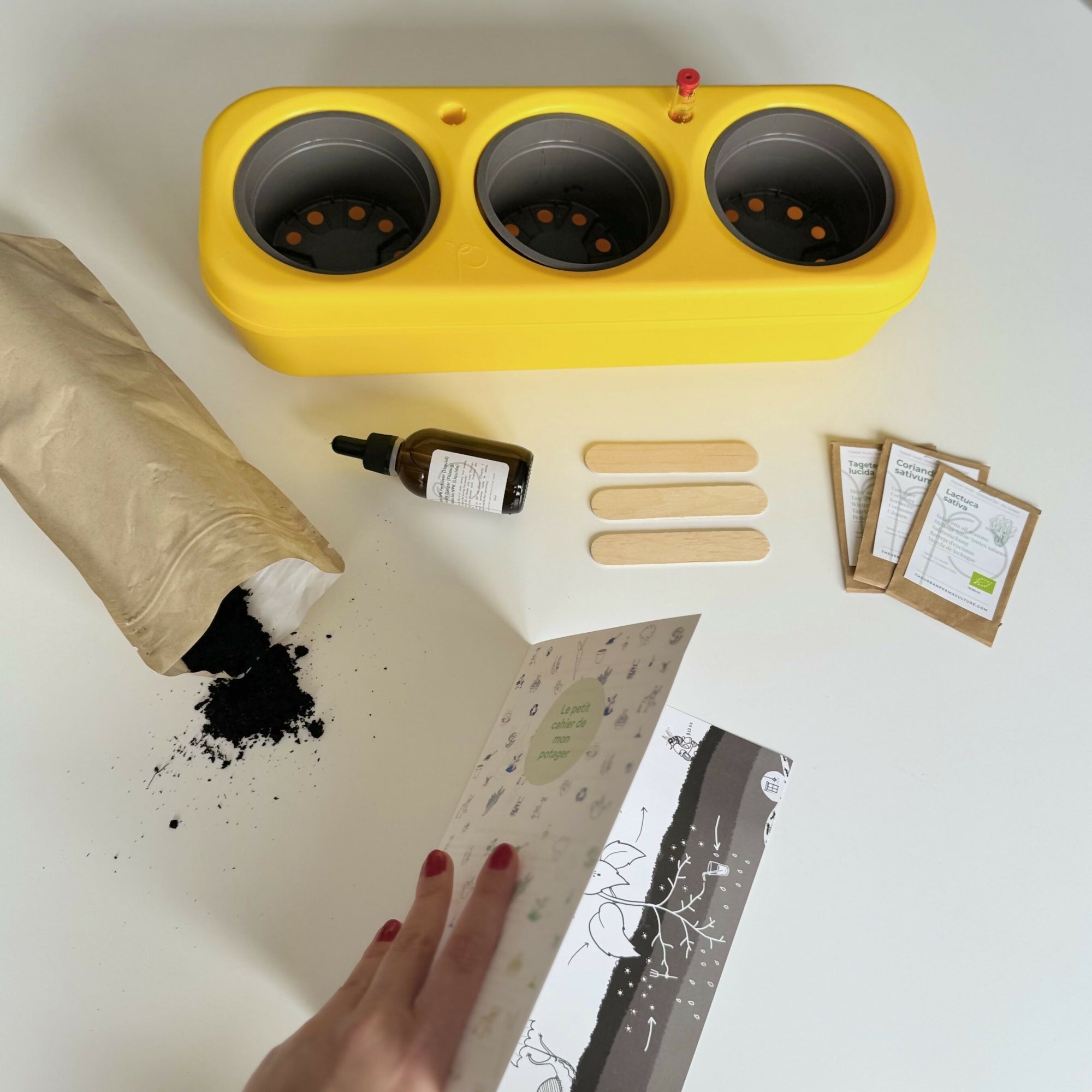 Le Kit Potager Urbain pour Enfants - Pbox Jaune