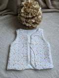 SHEPHERD VEST DOUBLE GAUZE ORANGE FLOWERS 18 MONTHS-3 YEARS
