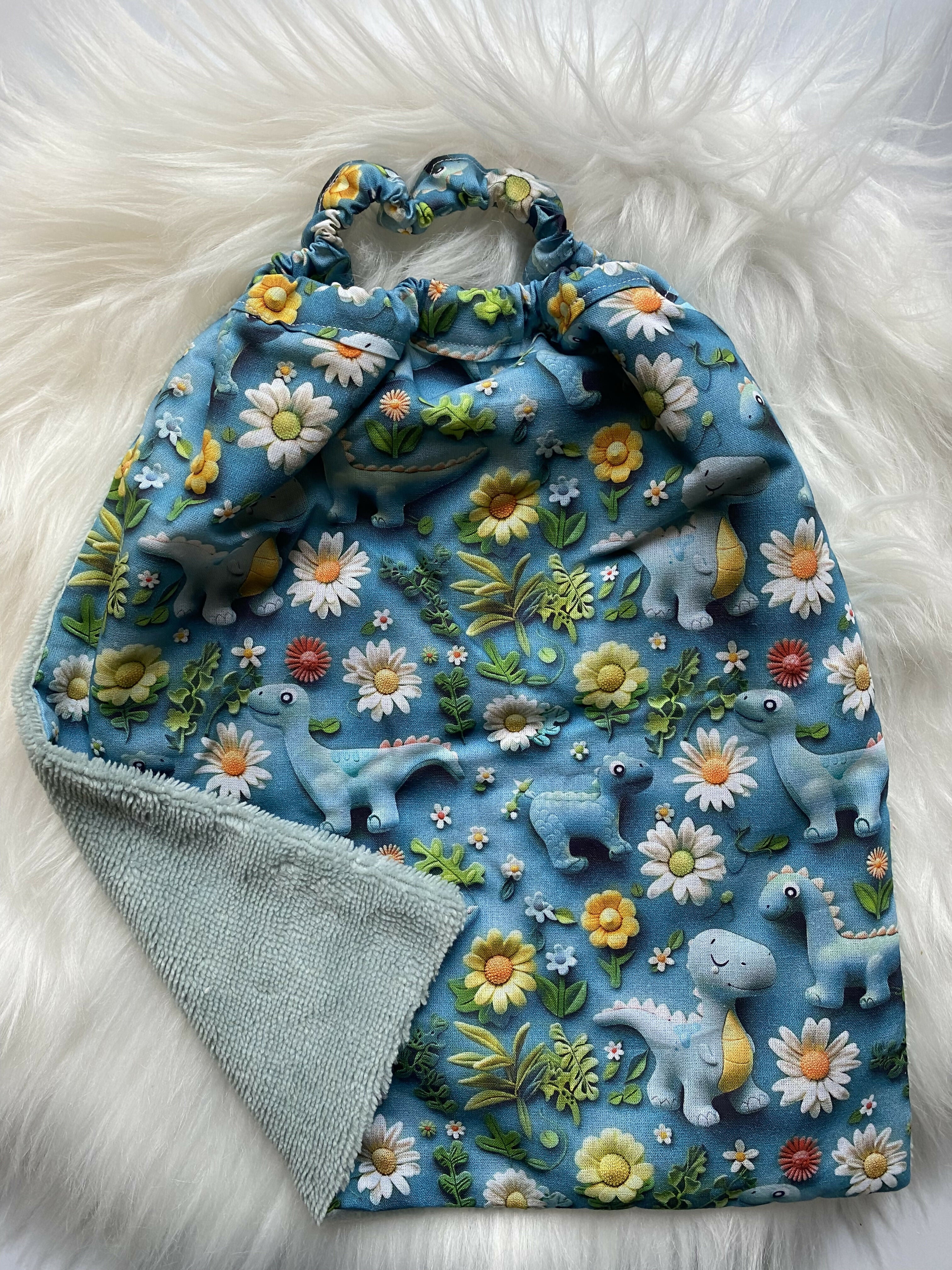 BAVOIR MAT DINO BLEU 