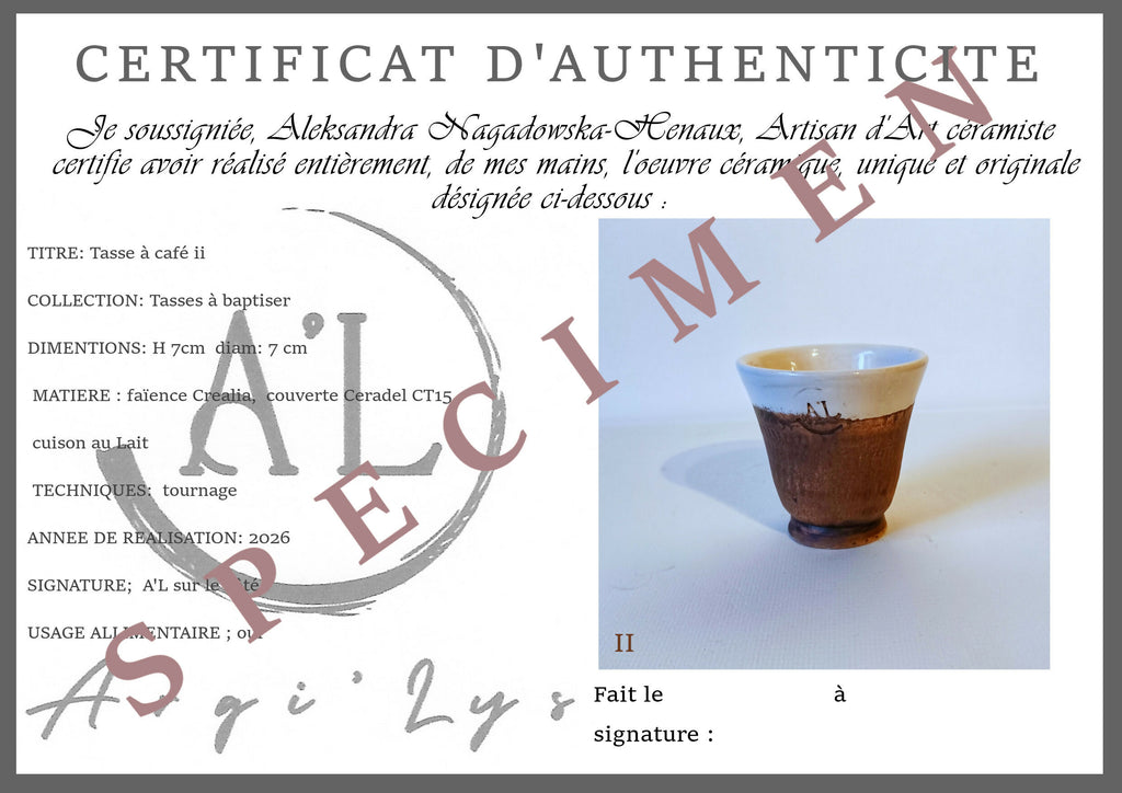 Tasse à café à nommer n° II
