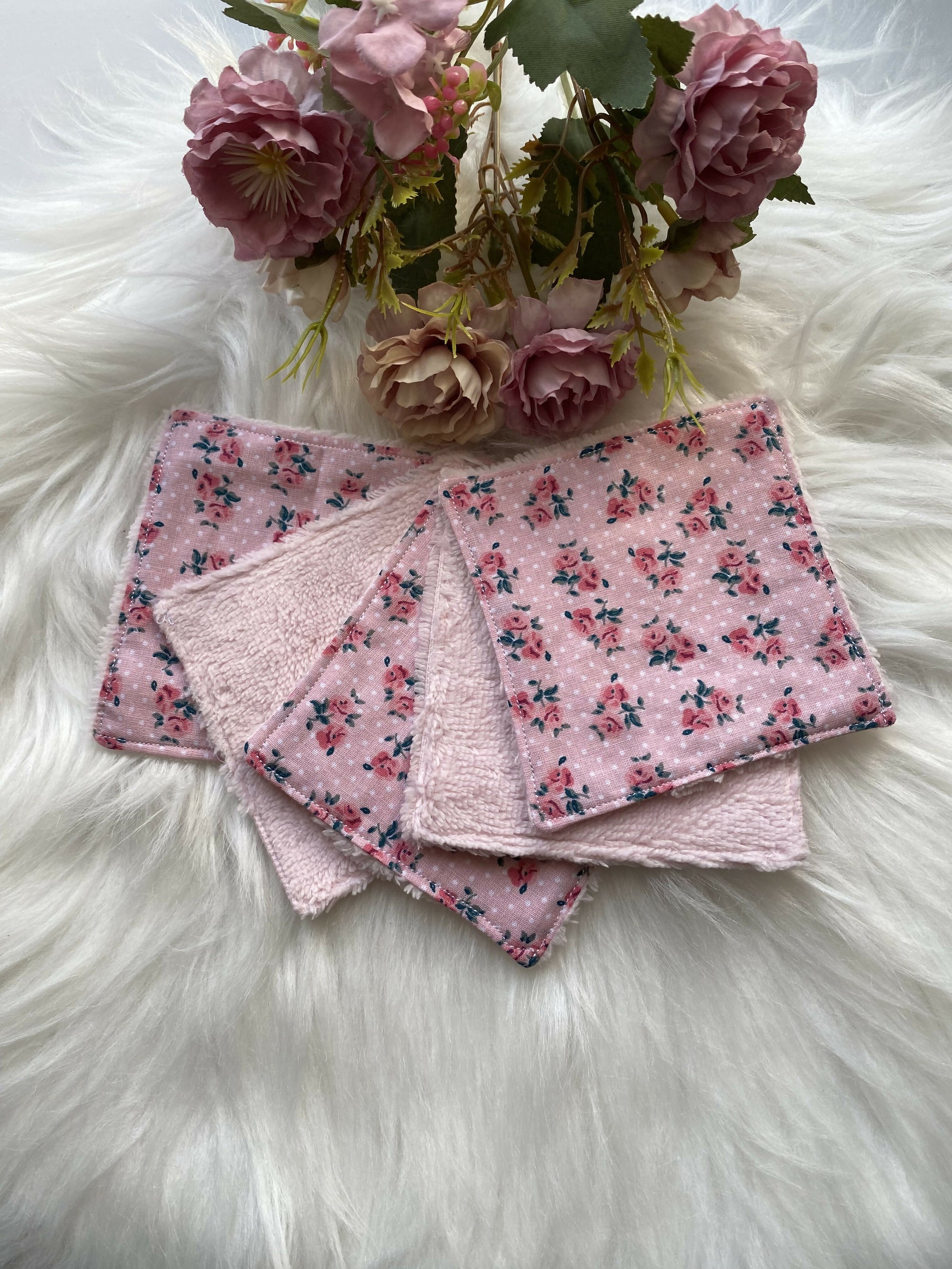 LINGETTES  ROSE MINI FLEURS