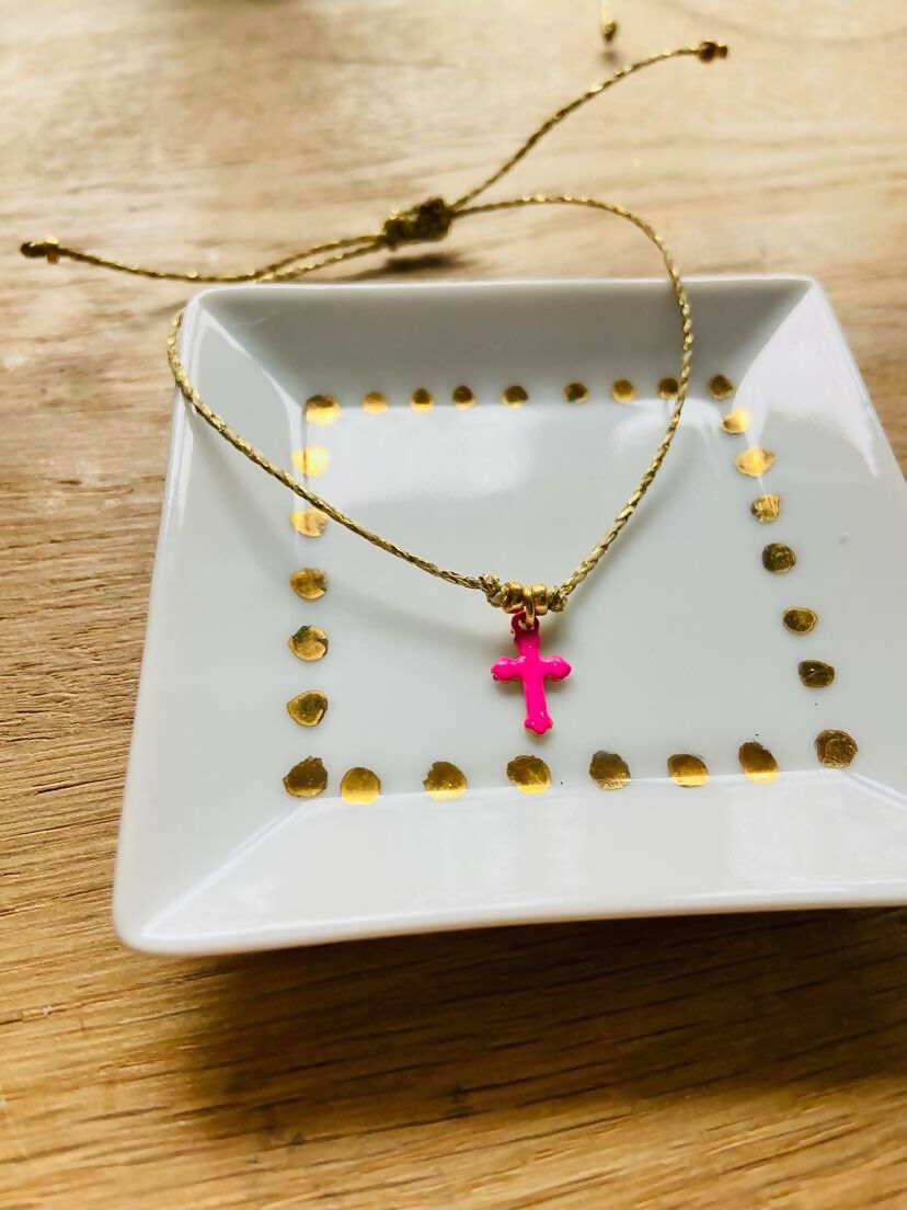 bracelet cosmos croix cordon