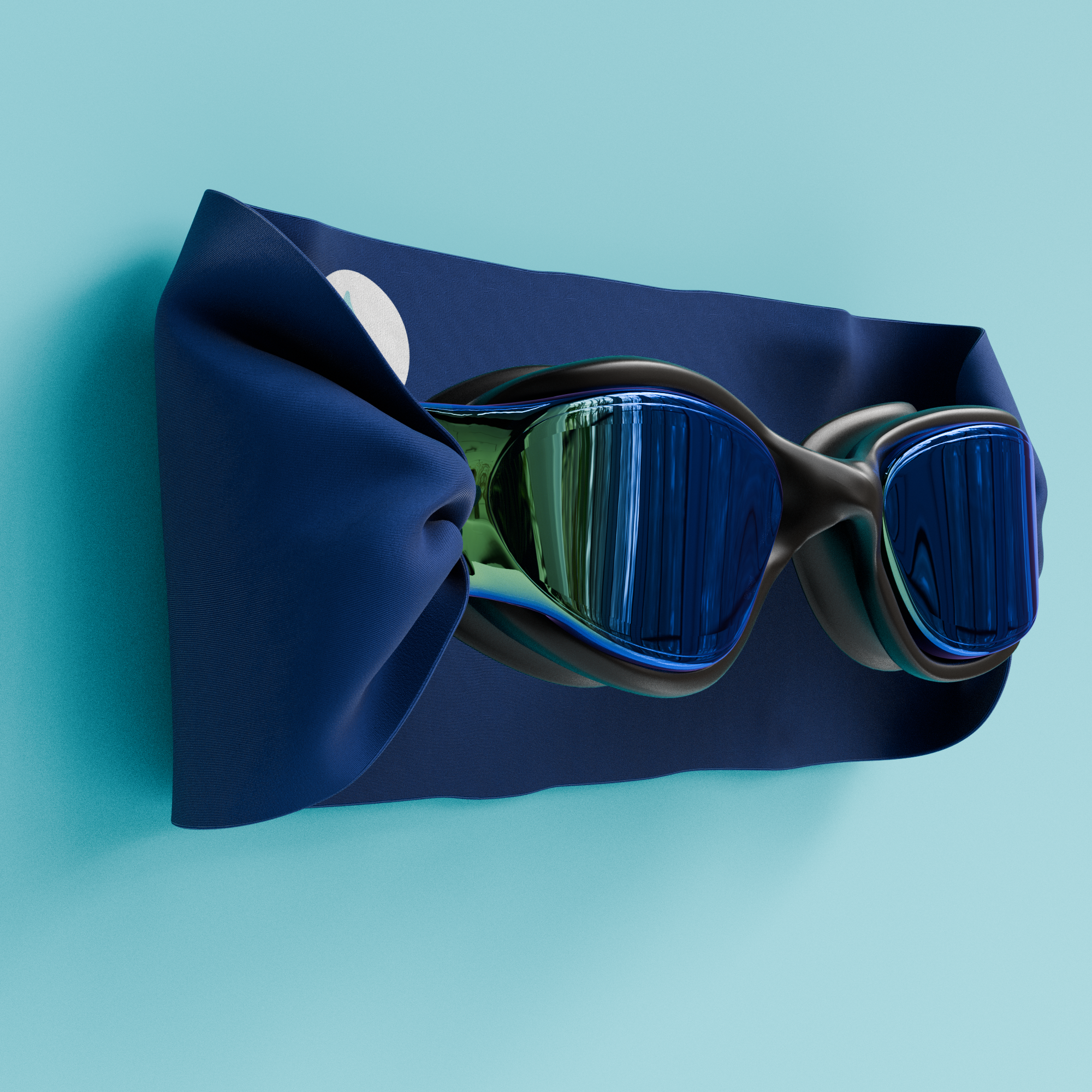 Uni Blue - Adult Swimming Goggles