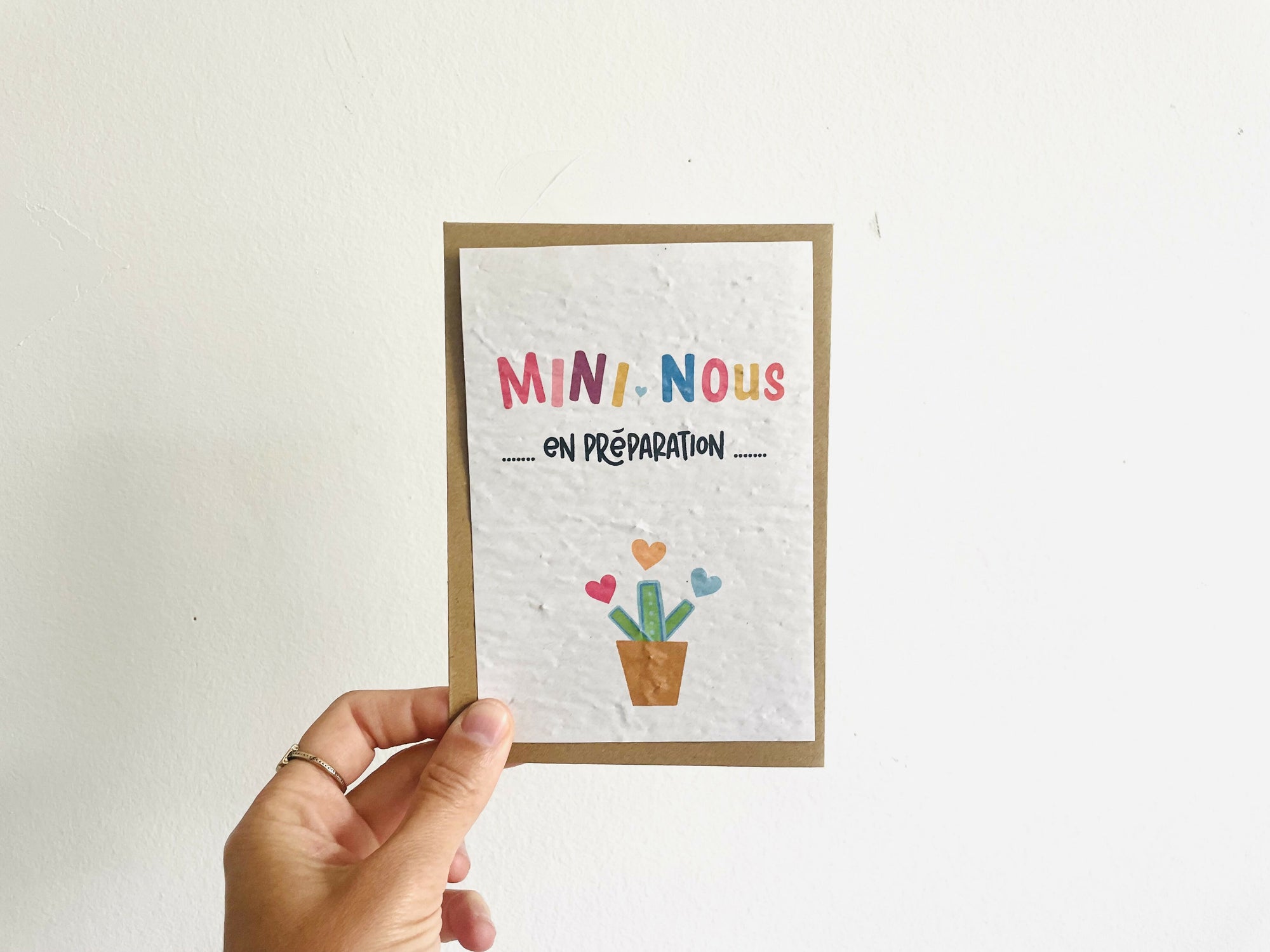 Carte à planter mini nous en préparation annonce grossesse