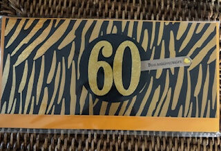CARTE ENVELOPPE ANNIVERSAIRE 60 ANS