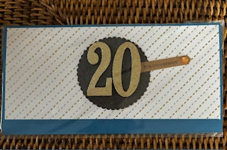 CARTE ENVELOPPE ANNIVERSAIRE 20 ANS