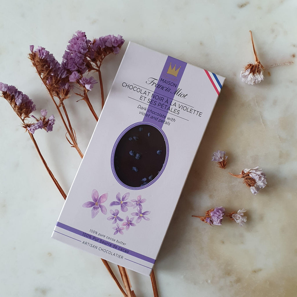MIOT - Chocolat noir à la violette et ses pétales