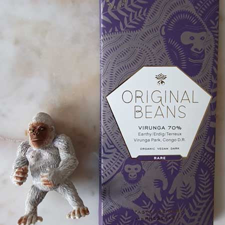 OB chocolat noir à 70% de cacao - Virunga végan  tablette de chocolat noir  Original Beans  fête des pères  fête des mères  chocolats noirs  chocolat équitable  Chocolat vegan  Chocolat noël  chocolat noir  Chocolat d'origine Virunga  chocolat d'origine  chocolat artisanal  chocolat  70%