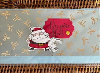 Carte enveloppe NOEL BLEU