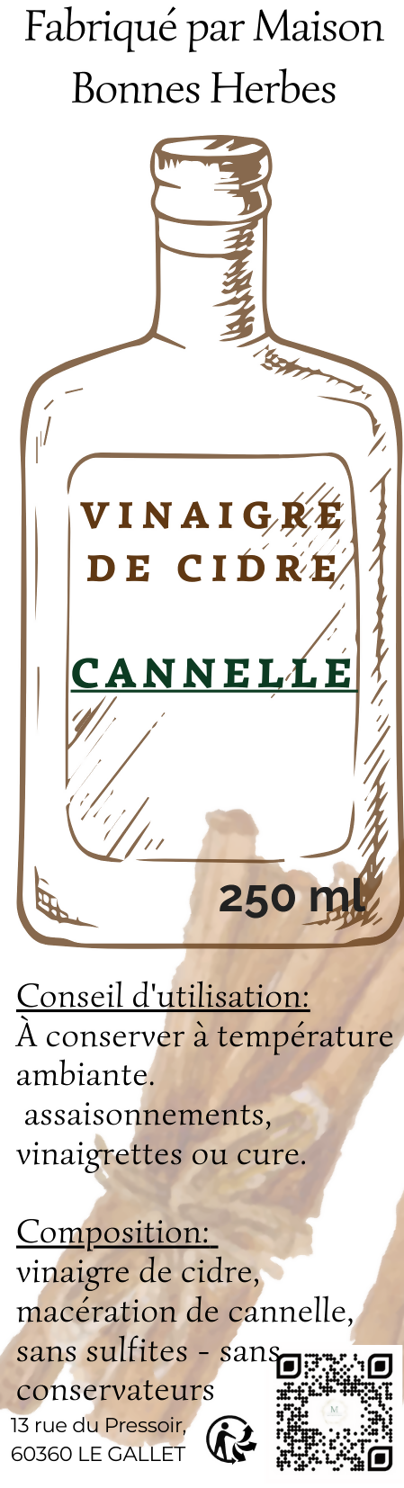 VINAIGRE DE CIDRE CANNELLE