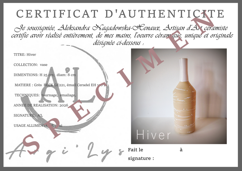 Vase “Hiver”