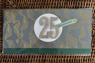 25th Birthday Card and Envelope