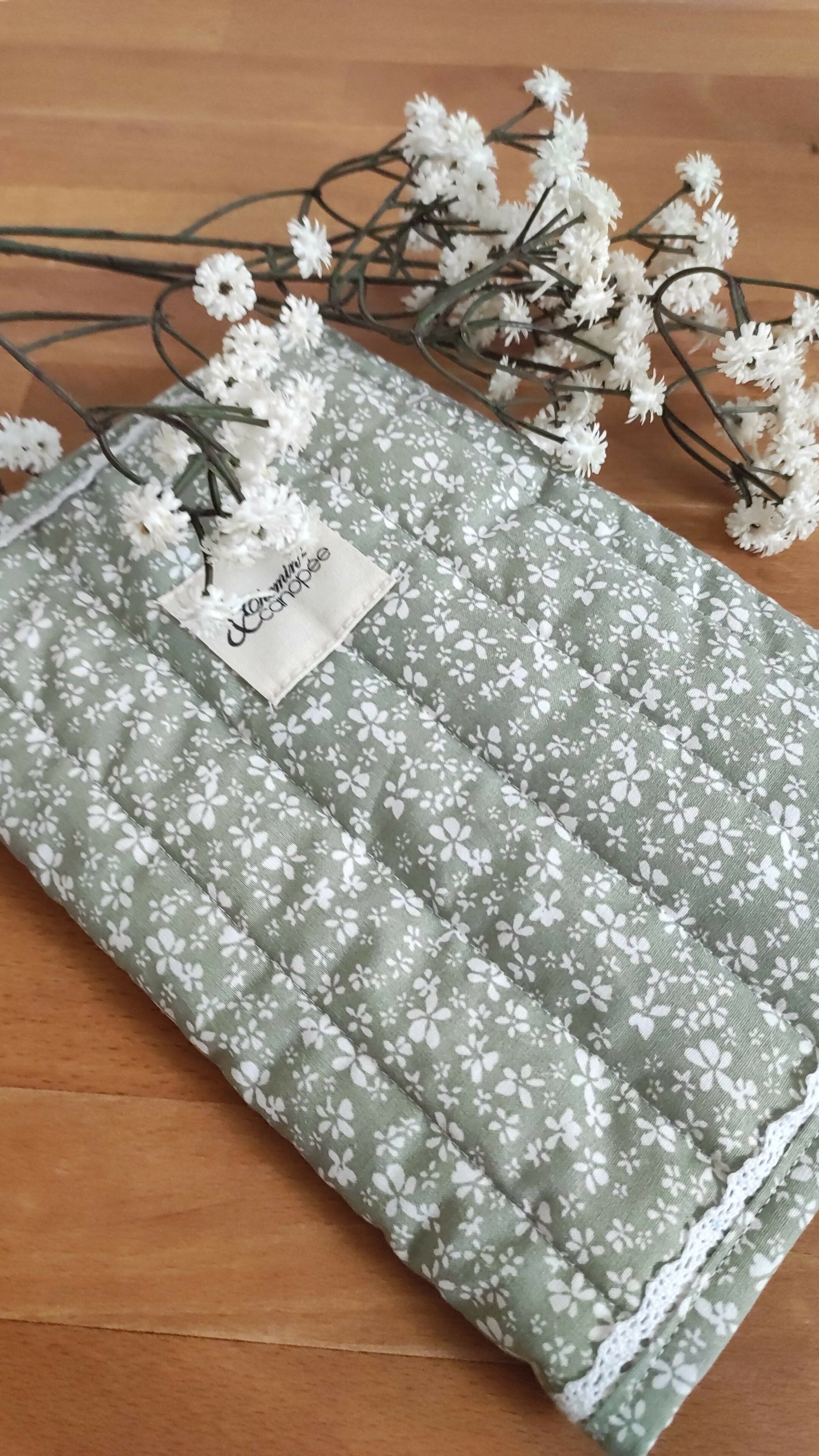 Etui à carnet "Sauge"