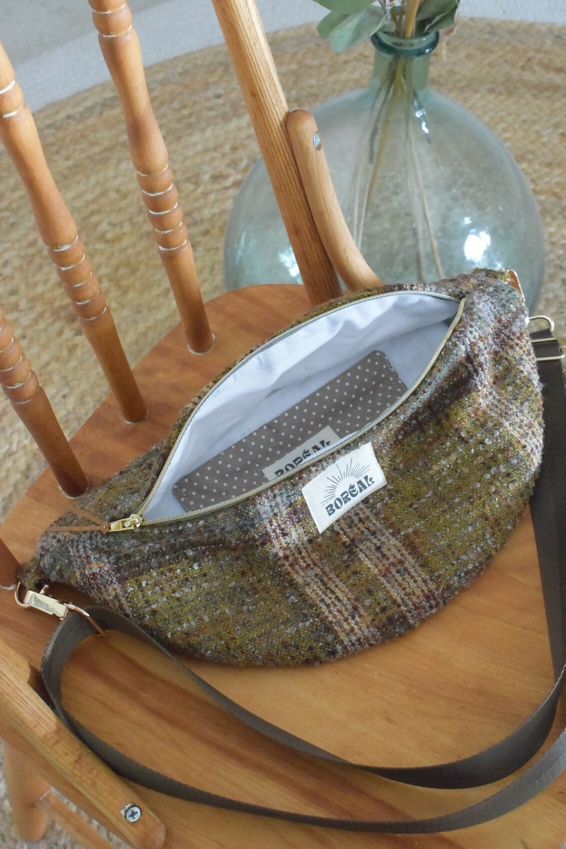 banane-vert-marron-bouclette-laine-chic-ethique-artisanale-fait-main-tendance-upcycling-2