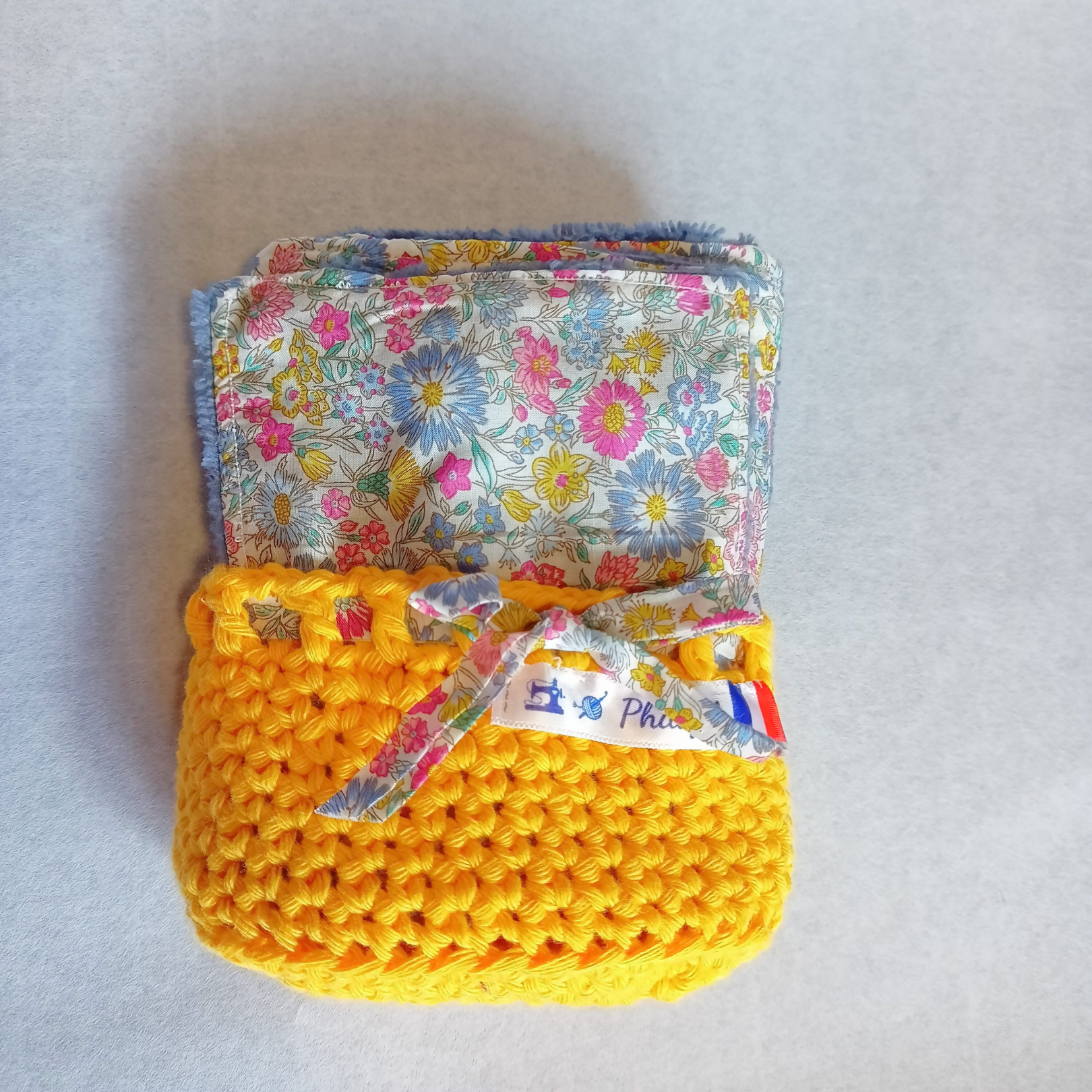 lots de 7 lingettes liberty motifs fleurs colorées