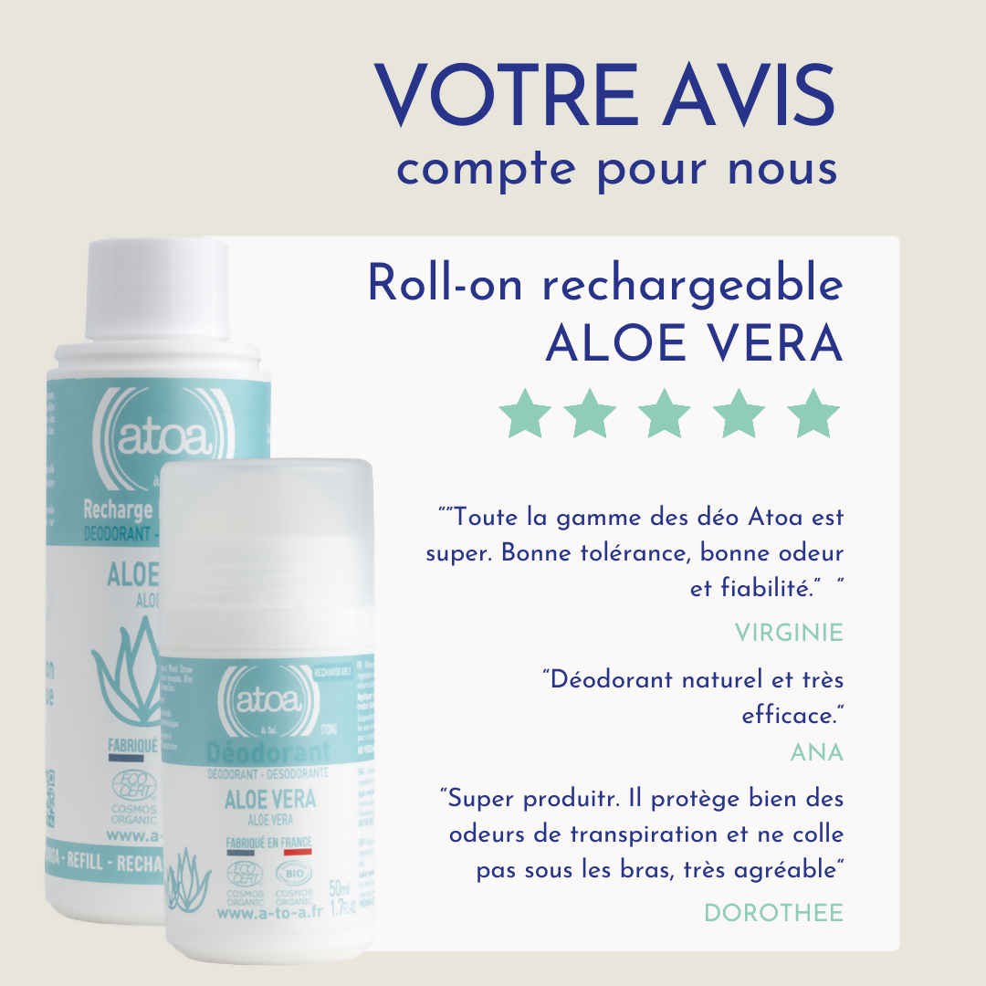ATOA - RECHARGE Roll-on deodorant Aloe Vera - COSMOS ORGANIC