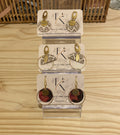 Engraved vegan earrings €19