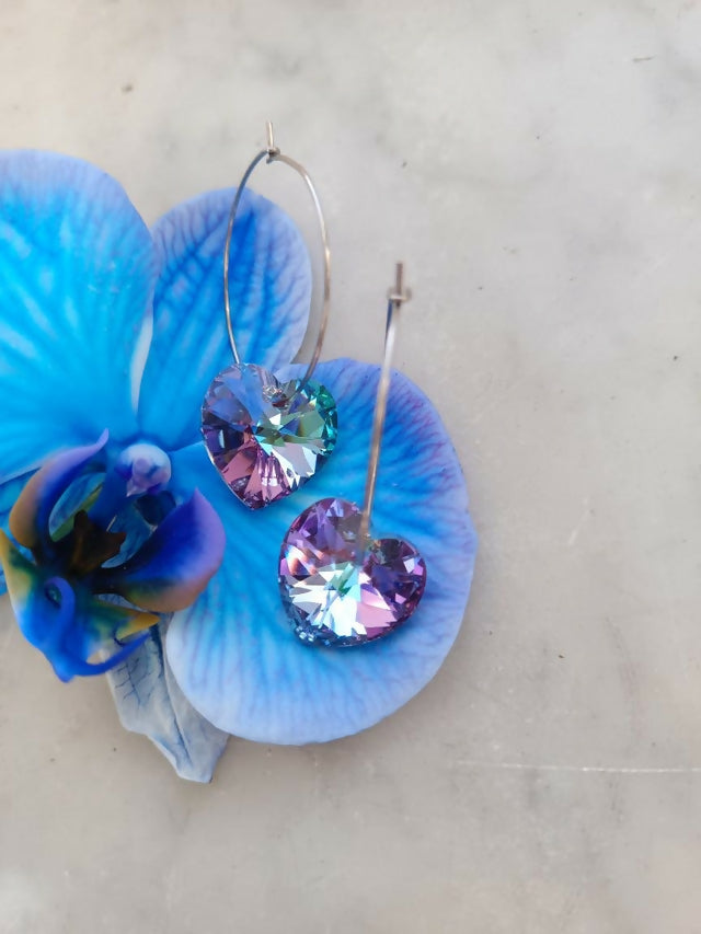 Grand coeur bleu clair