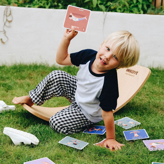 Planche d'équilibre + 10 Cartes de Yoga