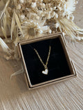 Small white heart necklace
